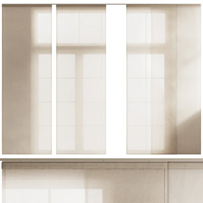 Linen Tulle Panel Blinds — Ver 1