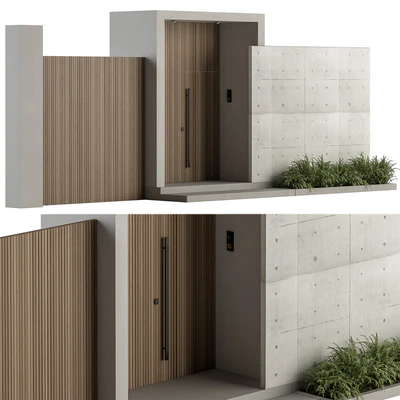 Outdoor Entrance and Fence 05 - Architecture Element — Ver 4