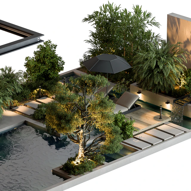 Landscape Furniture Backyard with Pool 93 — Descargar