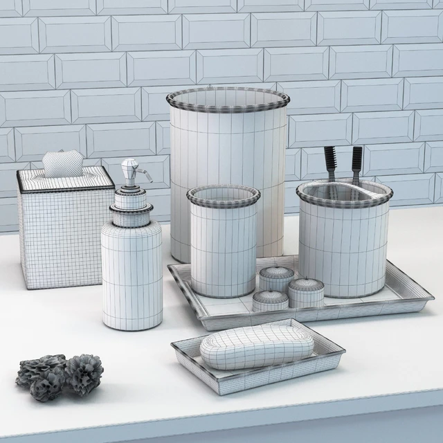 Set of luxury bathroom accessories Salle De Bain from Kassatex — Descargar