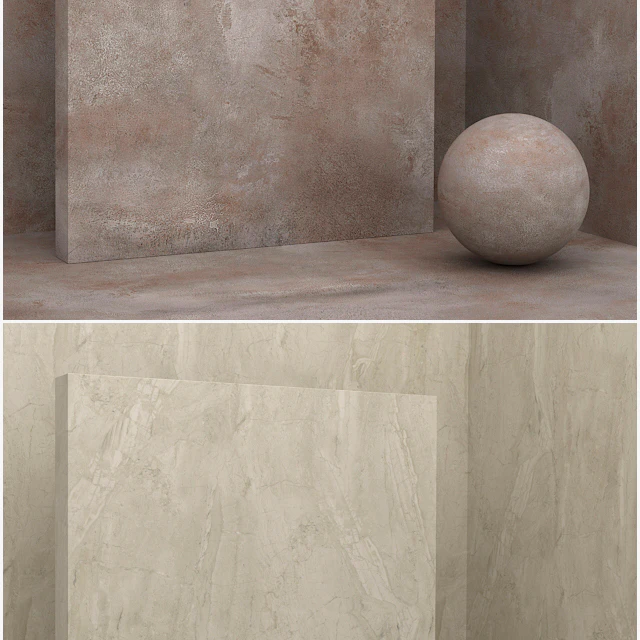 4 materials (seamless) - stone, plaster - set 13 — Descargar