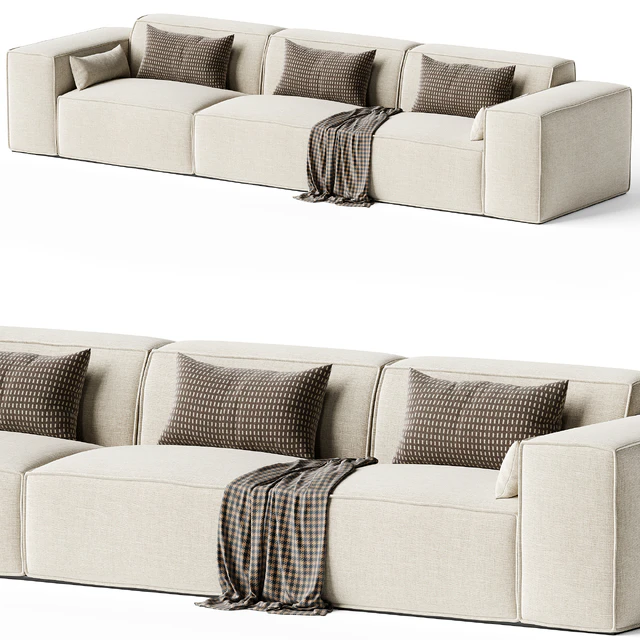 Scandinavian Slipcovered Square Arm Modular Sofa — Descargar