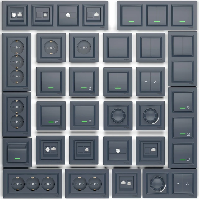 Outlets and Switches Schneider Electric Asfora series — Descargar