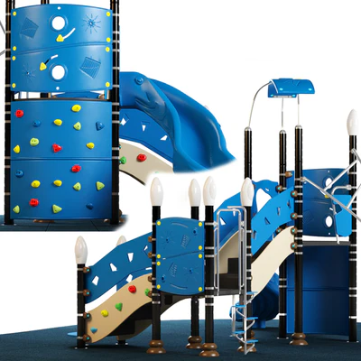 Kids playground equipment with slide climbing 03 — Вид 5