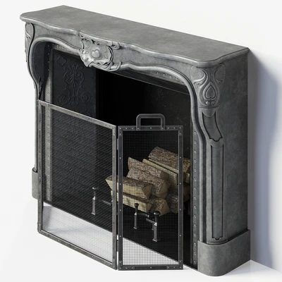 Regency Style Stone Fireplace — Вид 3