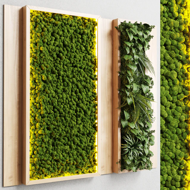 wall garden and vertical moss in wooden frame 22 — Скачать