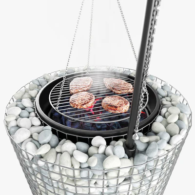 Gabion fireplace benches — Вид 5