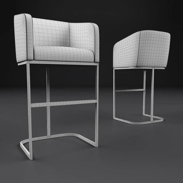 Emery Barrelback Leather Stool — Скачать