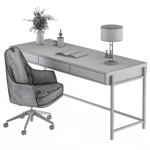 Home Office white and Gold Table - Office Furniture 282 — Скачать