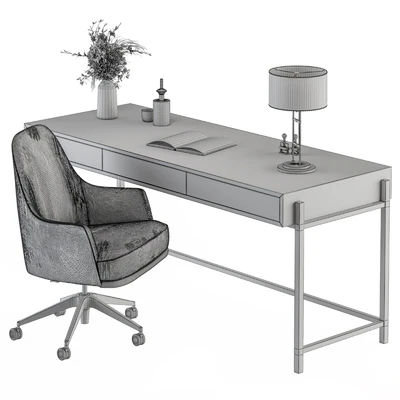 Home Office white and Gold Table - Office Furniture 282 — Вид 5
