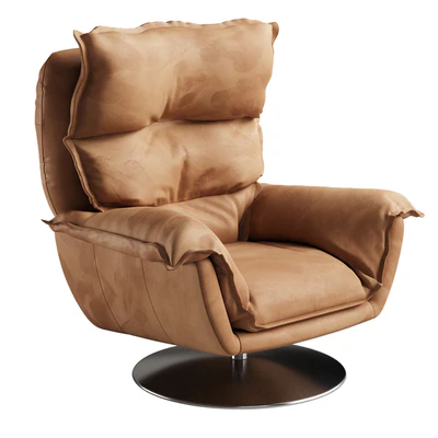 Dunn Leather Swivel Arm Chair — Вид 5
