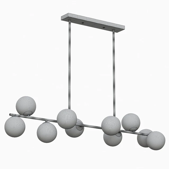 Parker chandelier 10 glass matt golds — Скачать