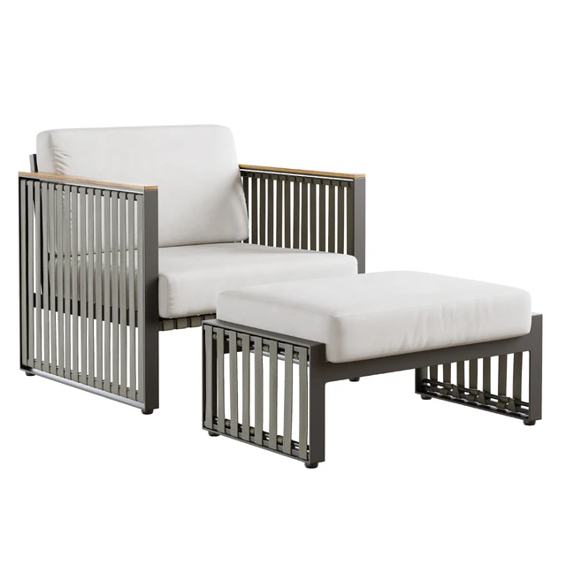 Outdoor garden wicker woven chair skyline design horizon armchair — Descargar