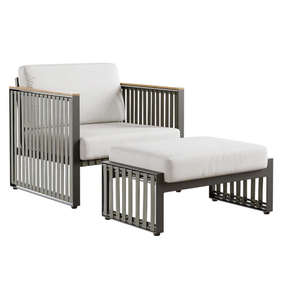 Outdoor garden wicker woven chair skyline design horizon armchair — Ver 1