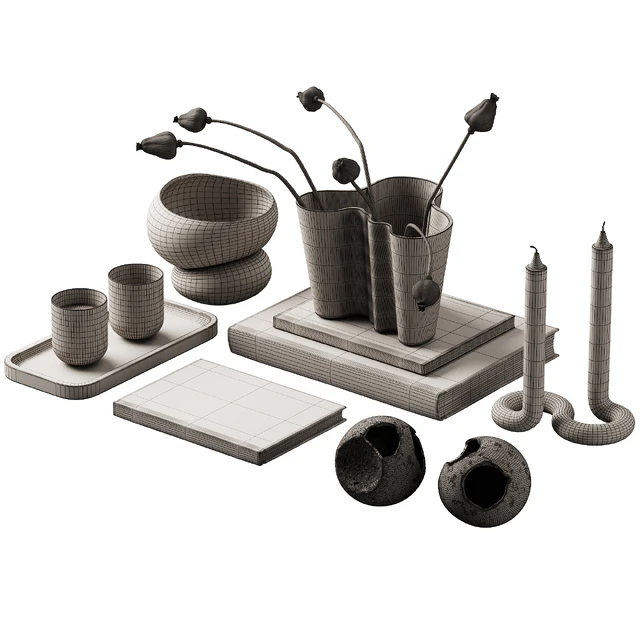 370 decorative set 038 cracked spheres and dried poppy seeds — Скачать