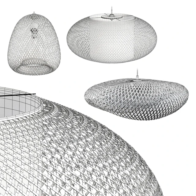 Set of Wicker lamps #4 — Скачать