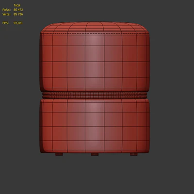 Samt-hocker bubbly — Ver 4