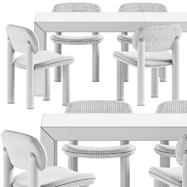 Chair Tottori Driade and Atlantis Table by Glas Italia — Descargar