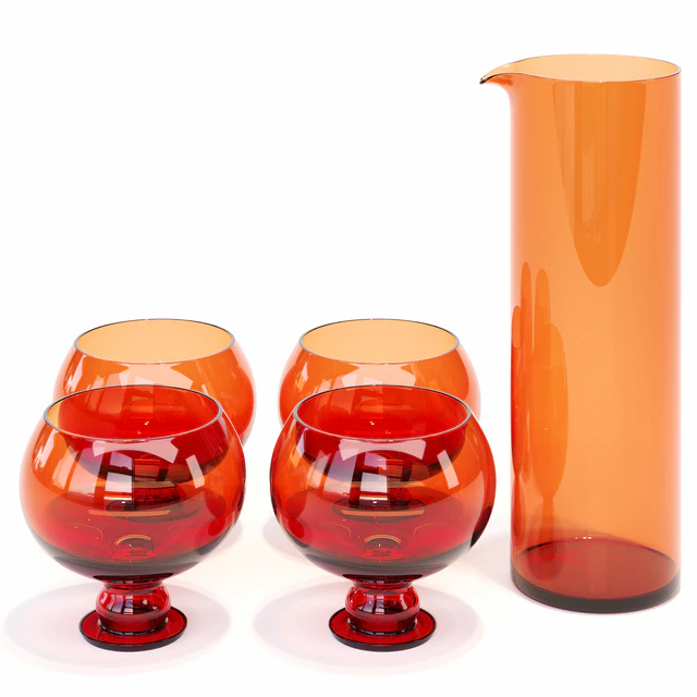 HKliving / Funky Orange Glassware Set — Descargar