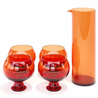 HKliving / Funky Orange Glassware Set — Ver 4