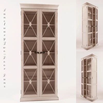 Sanctuary Two-Door Thin Display Cabinet - Dune — Descargar