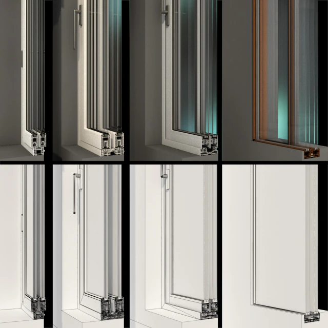 Раздвижные витражные алюминиевые окна / Sliding Stained Glass Aluminum Windows — Скачать