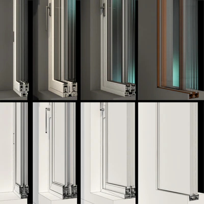 Раздвижные витражные алюминиевые окна / Sliding Stained Glass Aluminum Windows — Вид 2