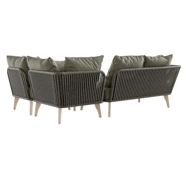 Outdoor garden wicker woven modular sofa 4so Santander — Скачать
