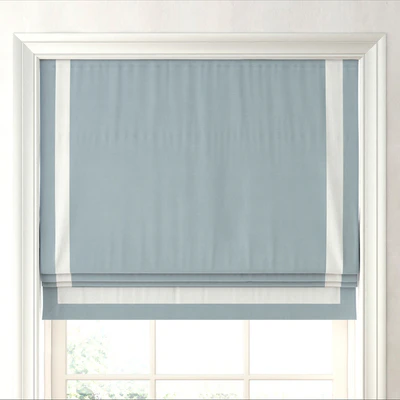 RH/ APPLIQUED FRAME COTTON CANVAS ROMAN SHADE — Вид 1