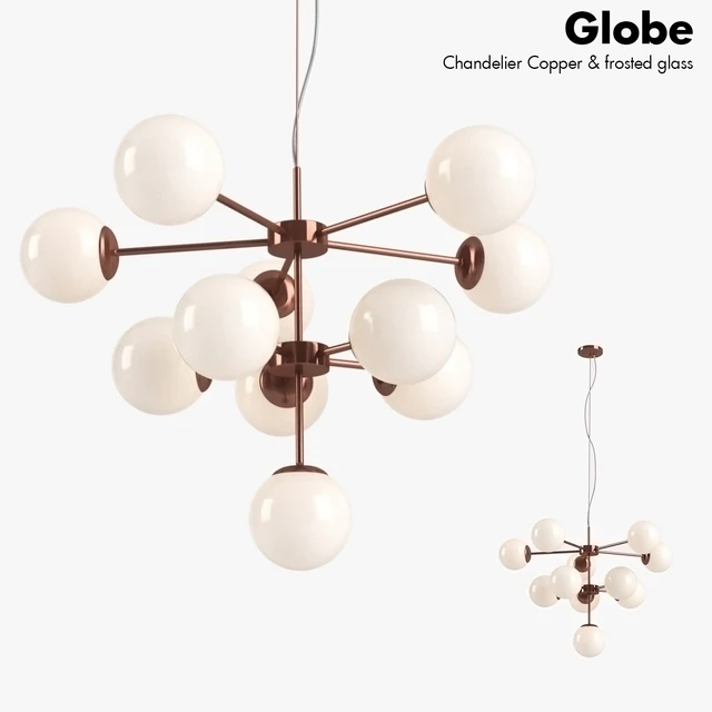 Globe Chandelier Copper Lamp — Descargar