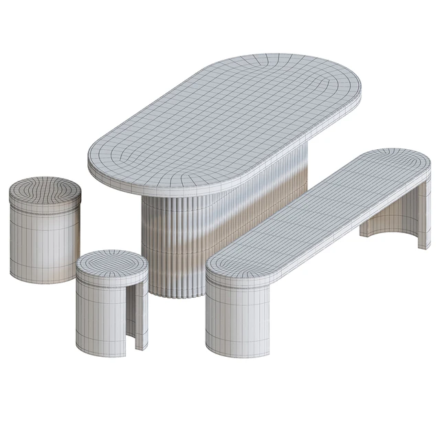 Terrazzo Concrete Table Stool Bench — Descargar
