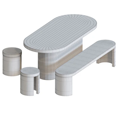 Terrazzo Concrete Table Stool Bench — Ver 2