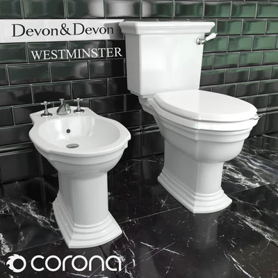 Toilet bowl and bidet Devon & Devon Westminster — Ver 1