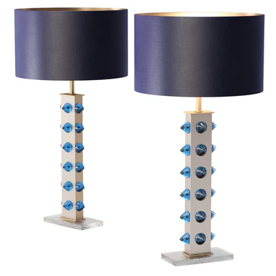 Pair of table Lamp by LA Studio / Настольный круглый светильник — Вид 1