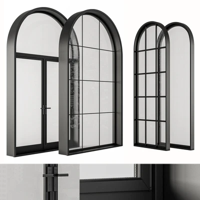 Black Modern Arched Window - Windows Set 07 — Ver 1