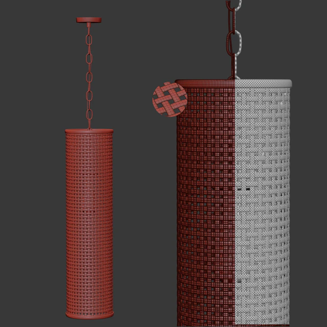 Hanging rattan lamp H700 / Подвесной светильник из ротанга — Скачать
