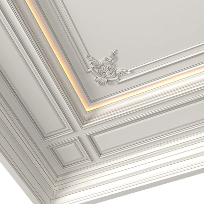 Потолок кессонный с подсветкой в стиле Ар-деко .Modern coffered illuminated ceiling — Вид 5
