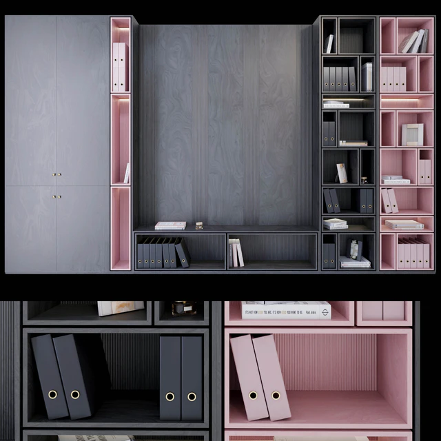 Wardrobe   plywood black and pink — Скачать