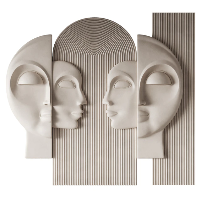 Wall 3D panel Faces v2 — Descargar