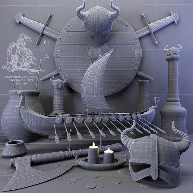 Scandinavian vikings set — Descargar