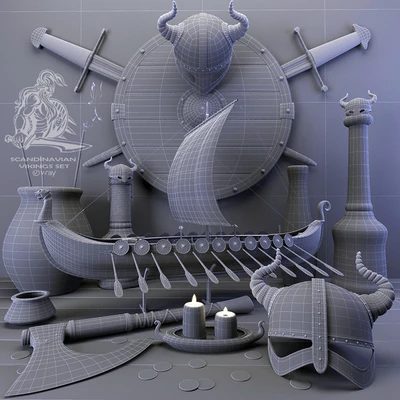 Scandinavian vikings set — Ver 2
