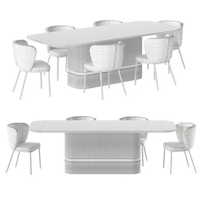 Dining table OSBORNE and chair Ciselia — Ver 3