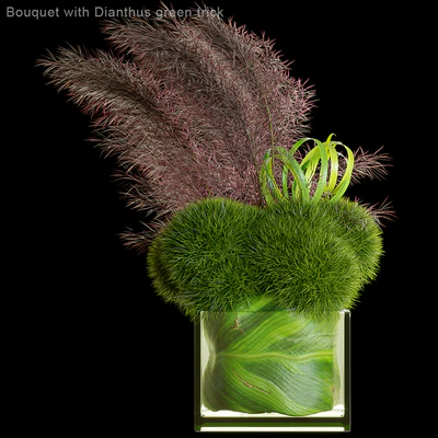Bouquet with Dianthus green trick — Вид 1