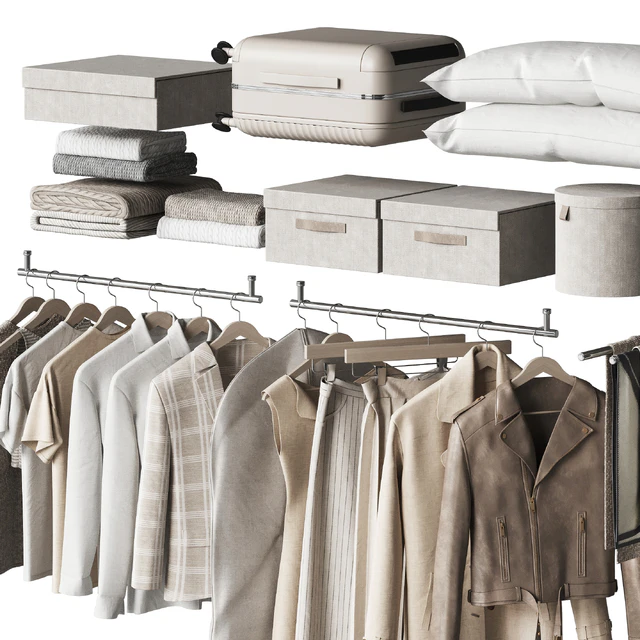 A set of clothes and accessories to fill a wardrobe or store and showroom — Descargar