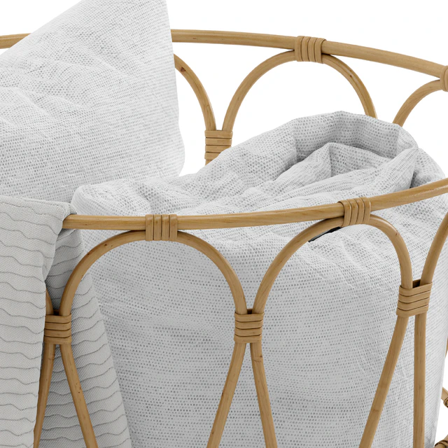 Basket with blanket — Скачать