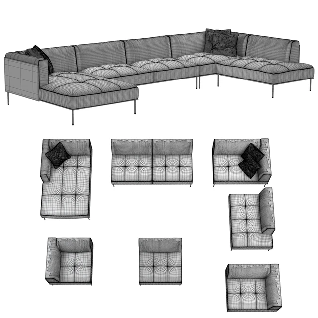 Living Divani ROD Sectional Sofa — Descargar