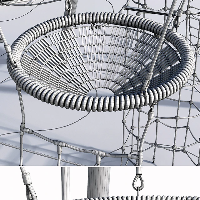 Children's play rope complex. Playground — Descargar