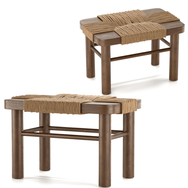 Mahogany Woden Rope Stool — Скачать