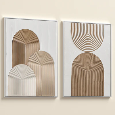 Wabi-Sabi Relief Plaster Wall Art C-979 — Вид 4