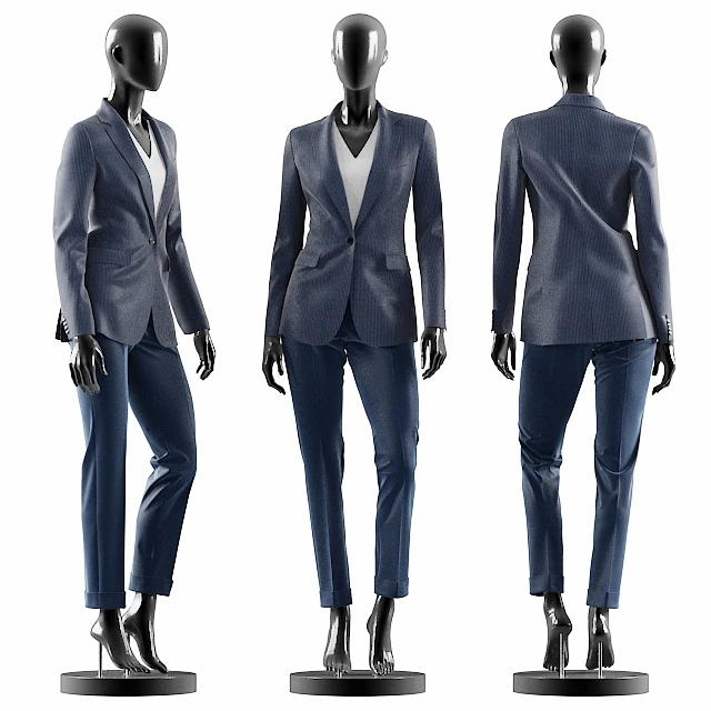 Woman Blue Suit — Descargar
